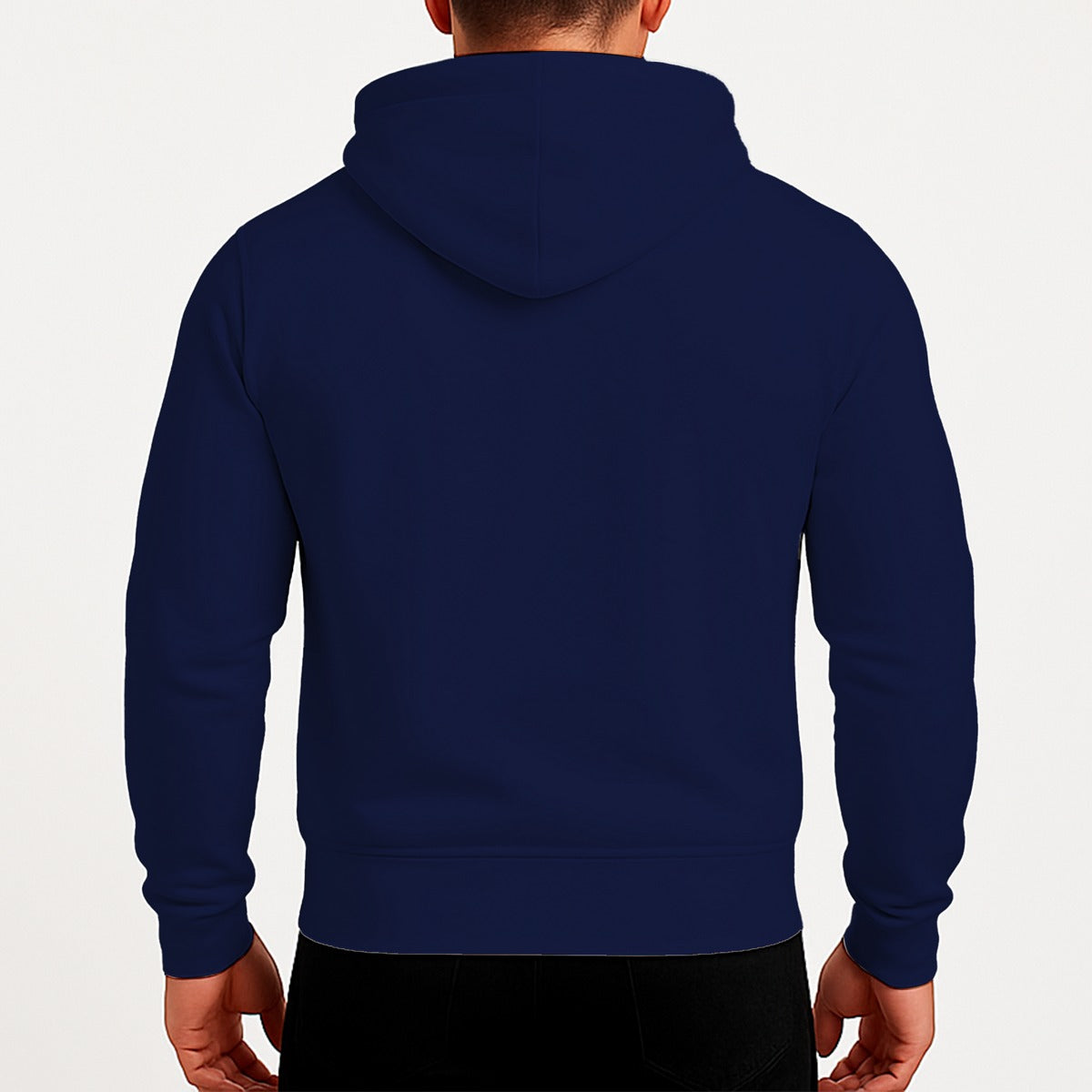 Moletom Blusa Brk Unissex Azul Marinho com Capuz e Bolsos