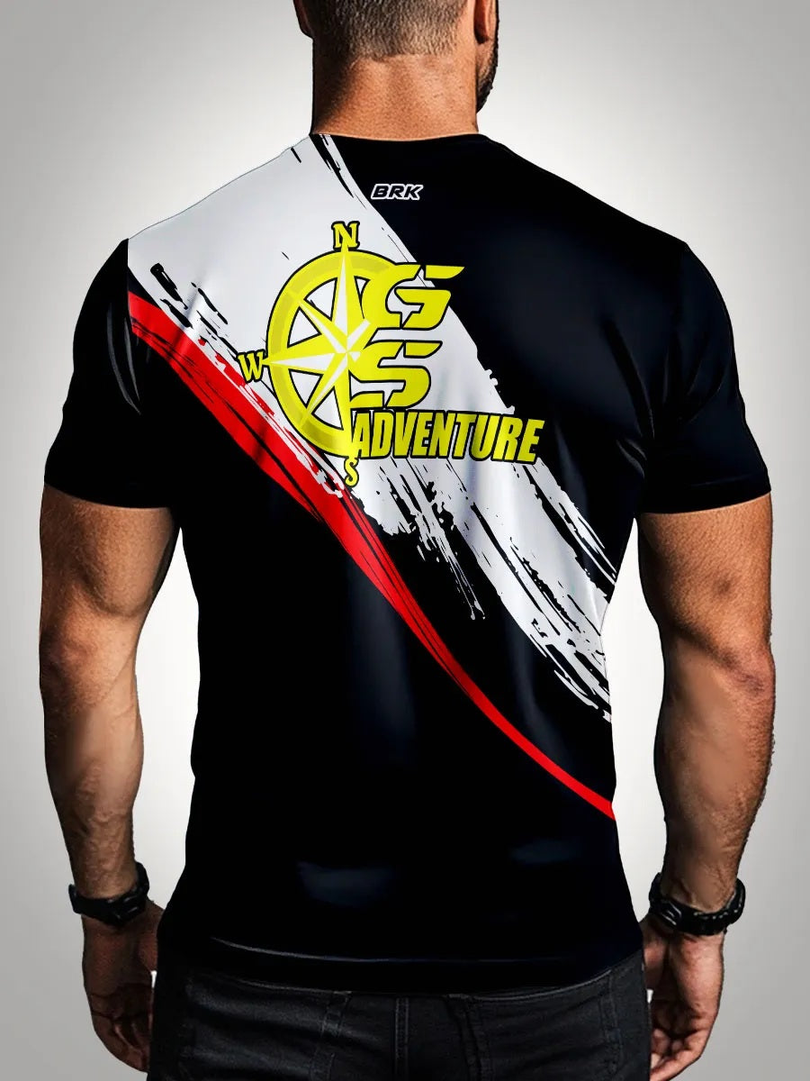 Camiseta Casual Brk Motociclismo BMW GS Adventure com FPU50+ Envio Imediato
