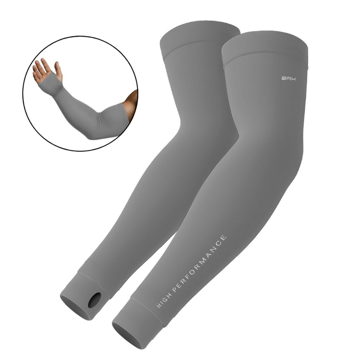 Manguito com Proteção UV50+ Liso Cinza Claro
