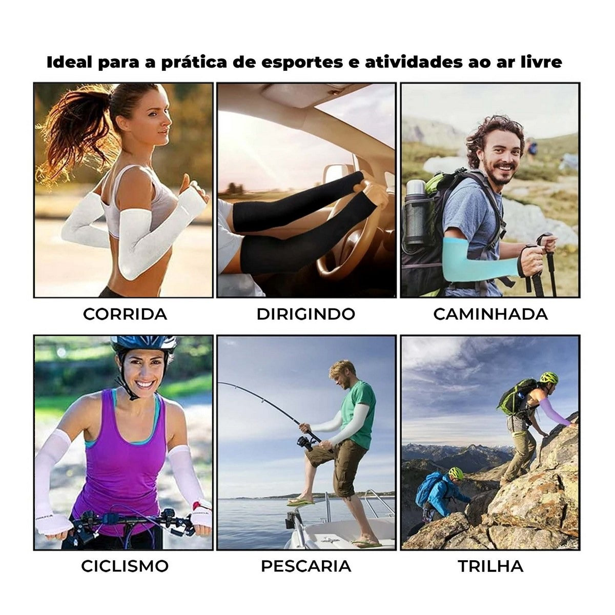 Manguito com Proteção UV50+ Liso Branco