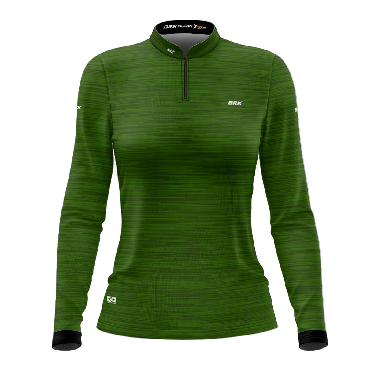 Camisa de Motociclismo Feminina Brk Mescla Verde Claro com Proteção Solar UV50+