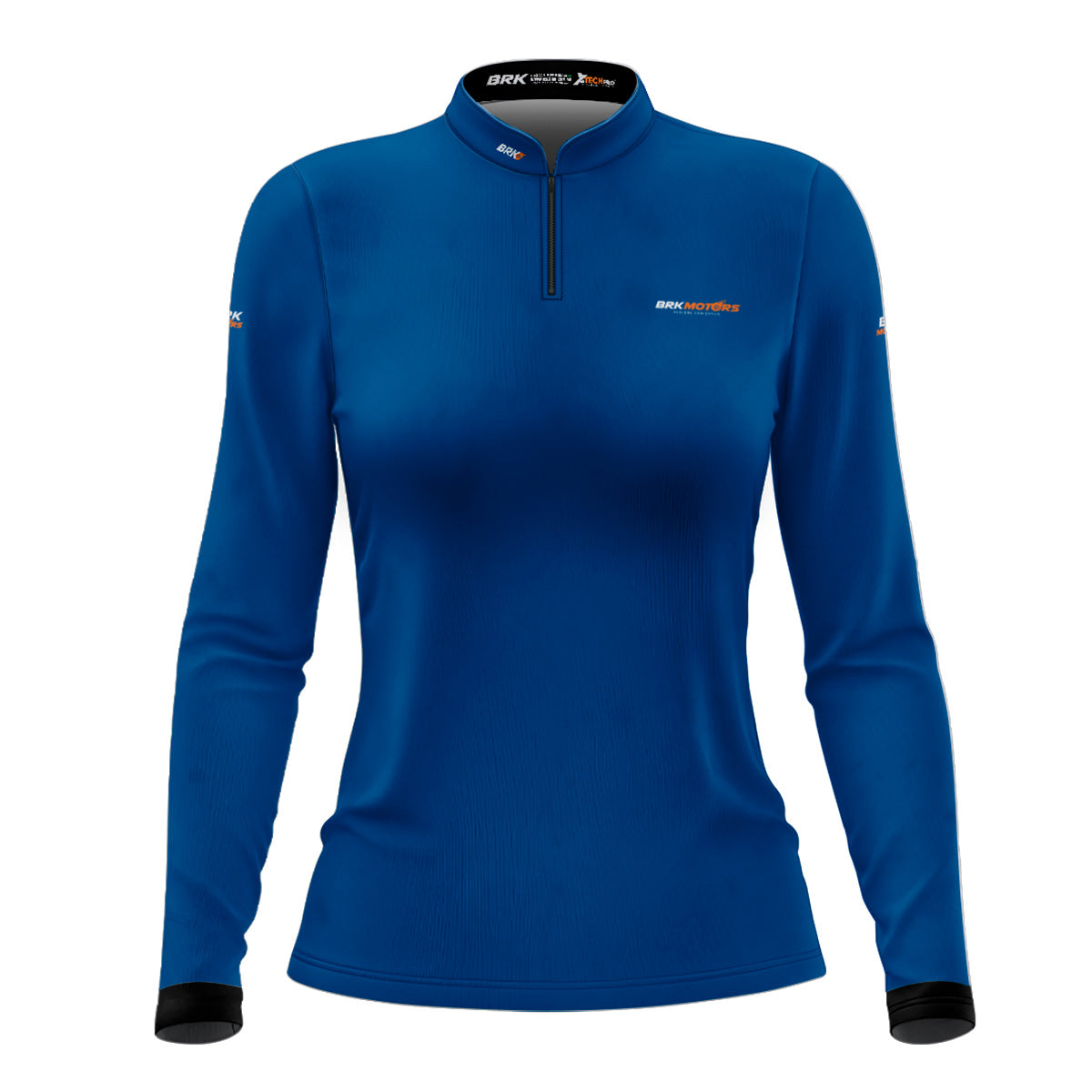 Camisa de Motociclismo Feminina Brk Azul Básica com Proteção Solar UV50+