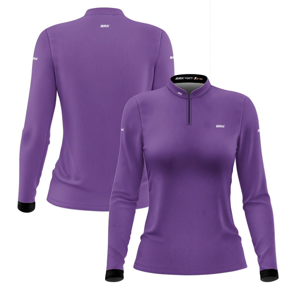 Camisa de Motociclismo Feminina Brk Básica Roxa com Proteção Solar UV50+