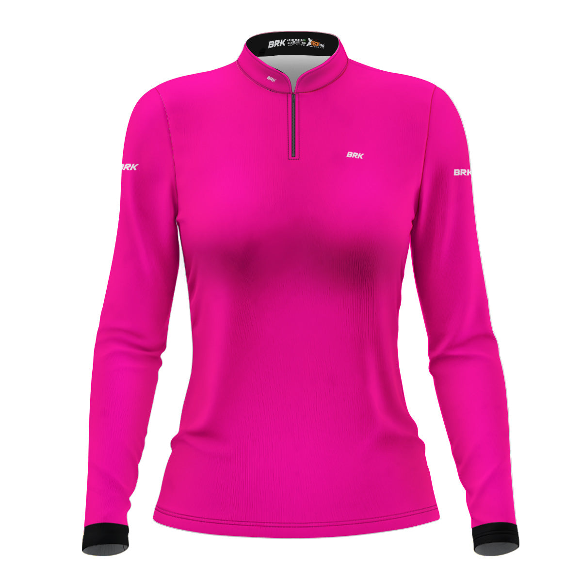 Camisa de Motociclismo Feminina Brk Básica Rosa com Proteção Solar UV50+