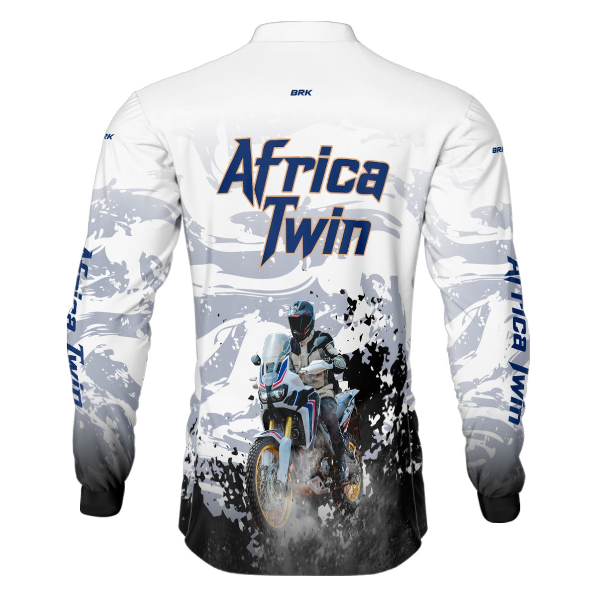 Camisa de Motociclismo Brk Africa Twin Branca com Proteção Solar UV50+