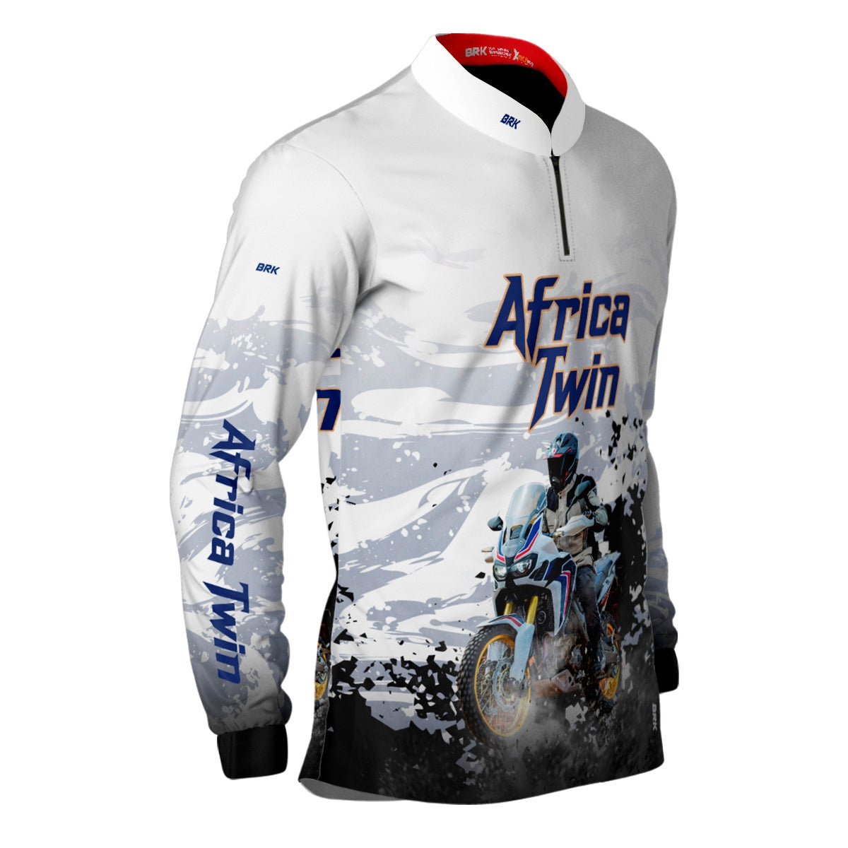 Camisa de Motociclismo Brk Africa Twin Branca com Proteção Solar UV50+