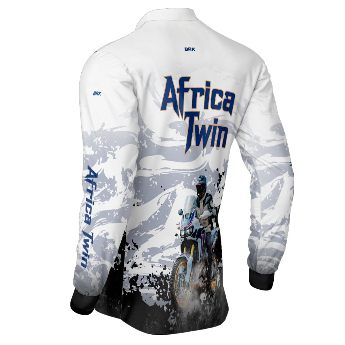 Camisa de Motociclismo Brk Africa Twin Branca com Proteção Solar UV50+
