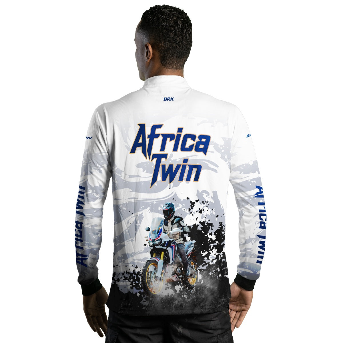 Camisa de Motociclismo Brk Africa Twin Branca com Proteção Solar UV50+