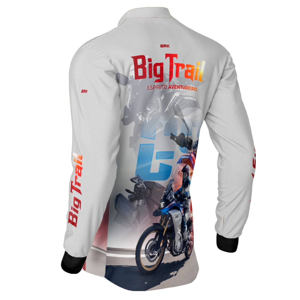Camisa de Motociclismo Brk F 850 GS Premium Branca com Proteção Solar UV50+