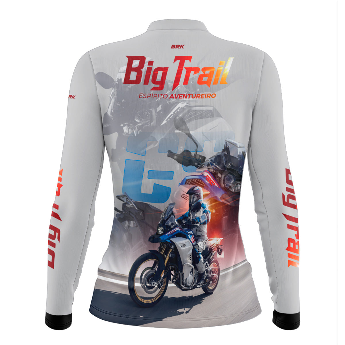 Camisa de Motociclismo Feminina Brk F 850 GS Premium Branca com Proteção Solar UV50+