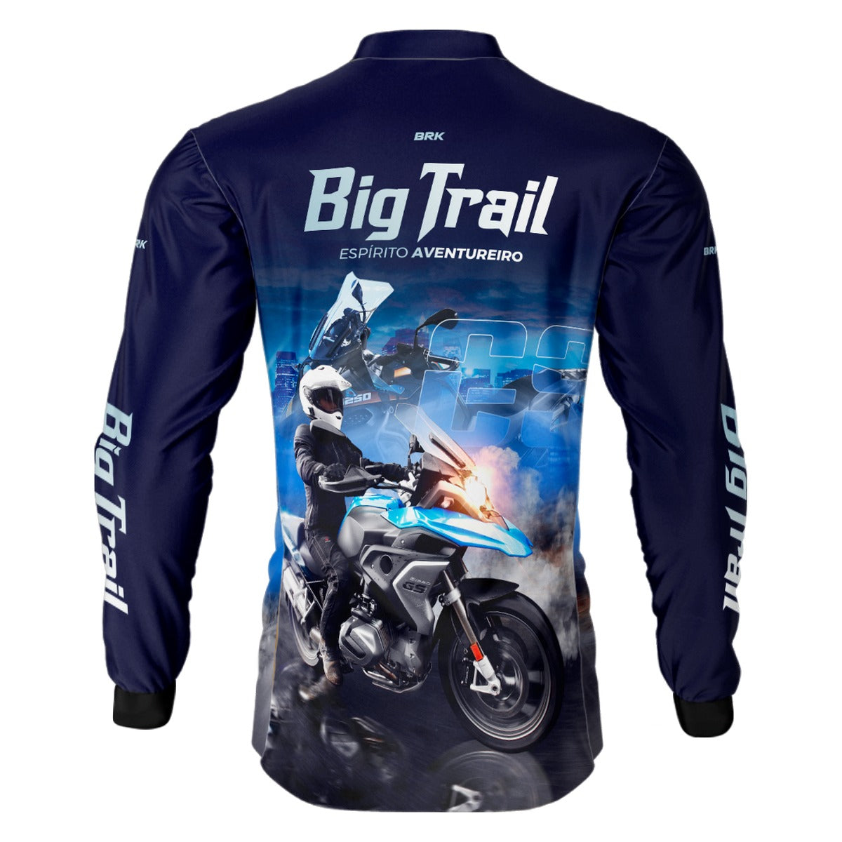 Camisa de Motociclismo Brk R 1250 GS Premium Azul com Proteção Solar UV50+