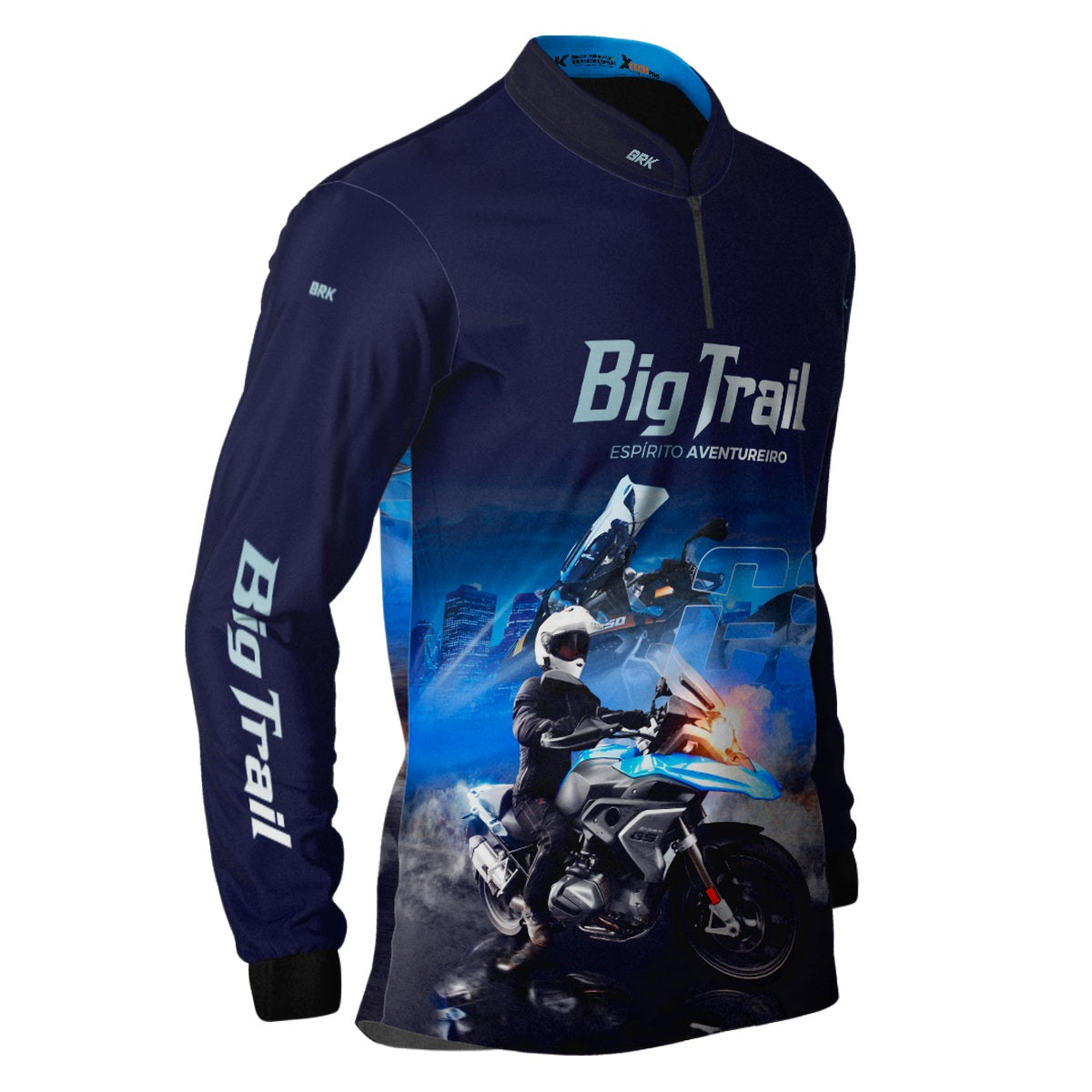 Camisa de Motociclismo Brk R 1250 GS Premium Azul com Proteção Solar UV50+