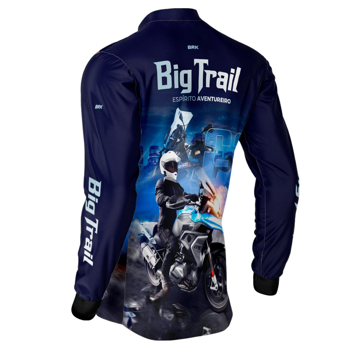 Camisa de Motociclismo Brk R 1250 GS Premium Azul com Proteção Solar UV50+