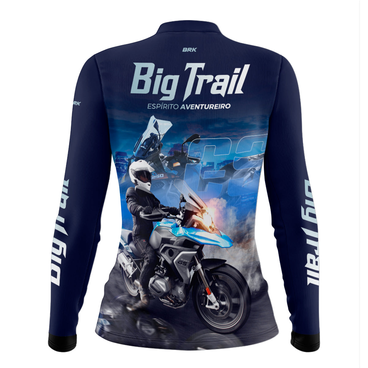 Camisa de Motociclismo Feminina Brk R 1250 GS Premium Azul com Proteção Solar UV50+