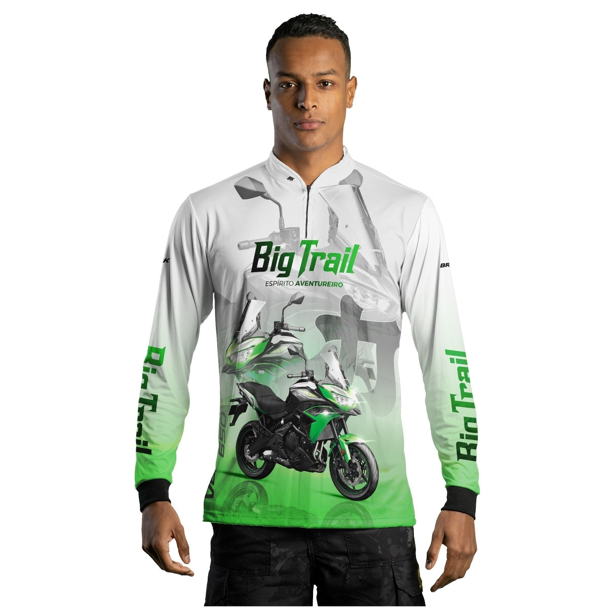 Camisa de Motociclismo Brk Big Trail Expedição Argentina com Proteção Solar UV50+