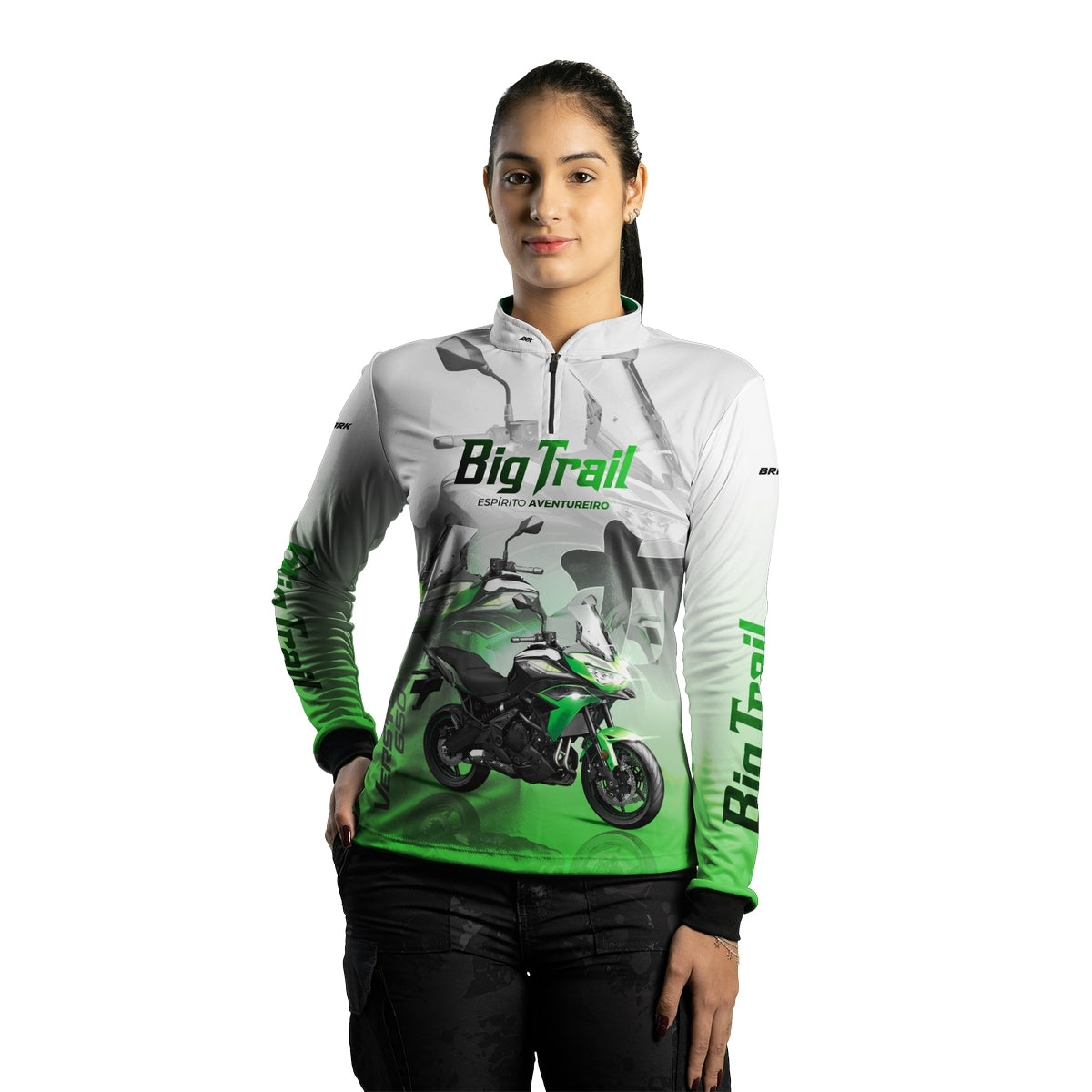 Camisa de Motociclismo Feminina Brk Big Trail Expedição Argentina com Proteção Solar UV50+