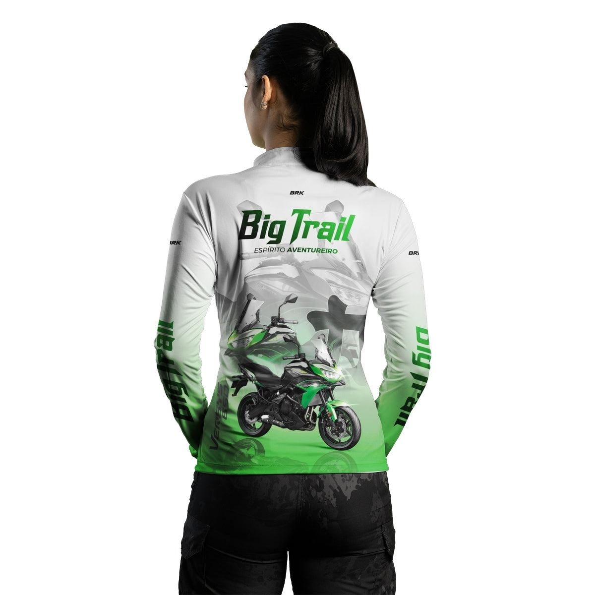 Camisa de Motociclismo Feminina Brk Big Trail Expedição Argentina com Proteção Solar UV50+