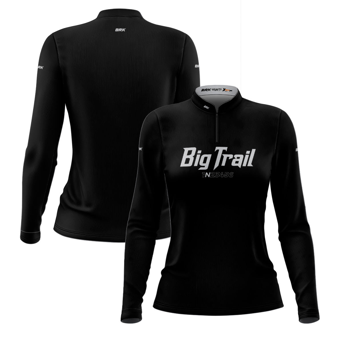 Camisa de Motociclismo Feminina Brk Big Trail Preta com Proteção Solar UV50+