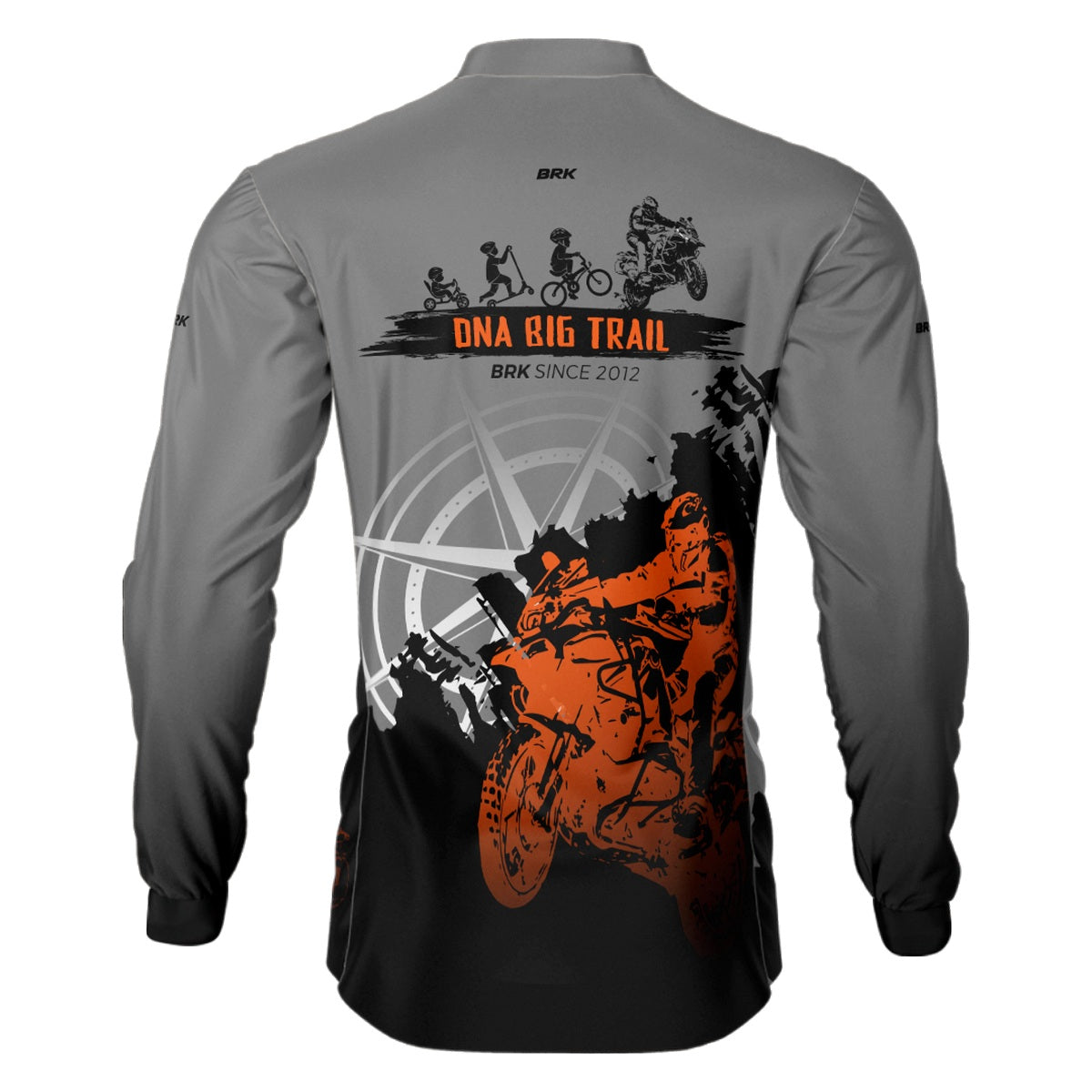 Camisa de Motociclismo Brk Evolução Big Trail Escura com Proteção Solar UV50+