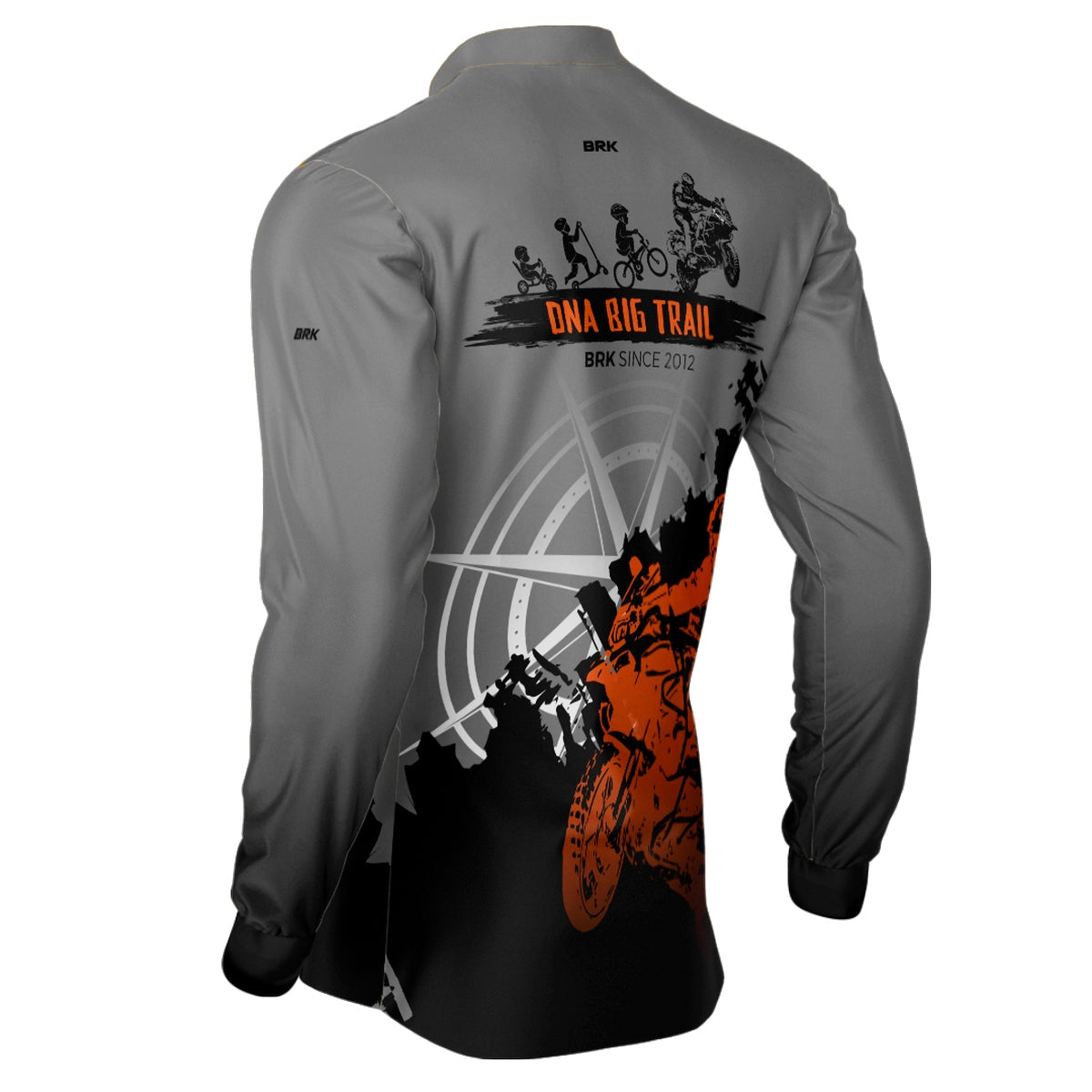 Camisa de Motociclismo Brk Evolução Big Trail Escura com Proteção Solar UV50+