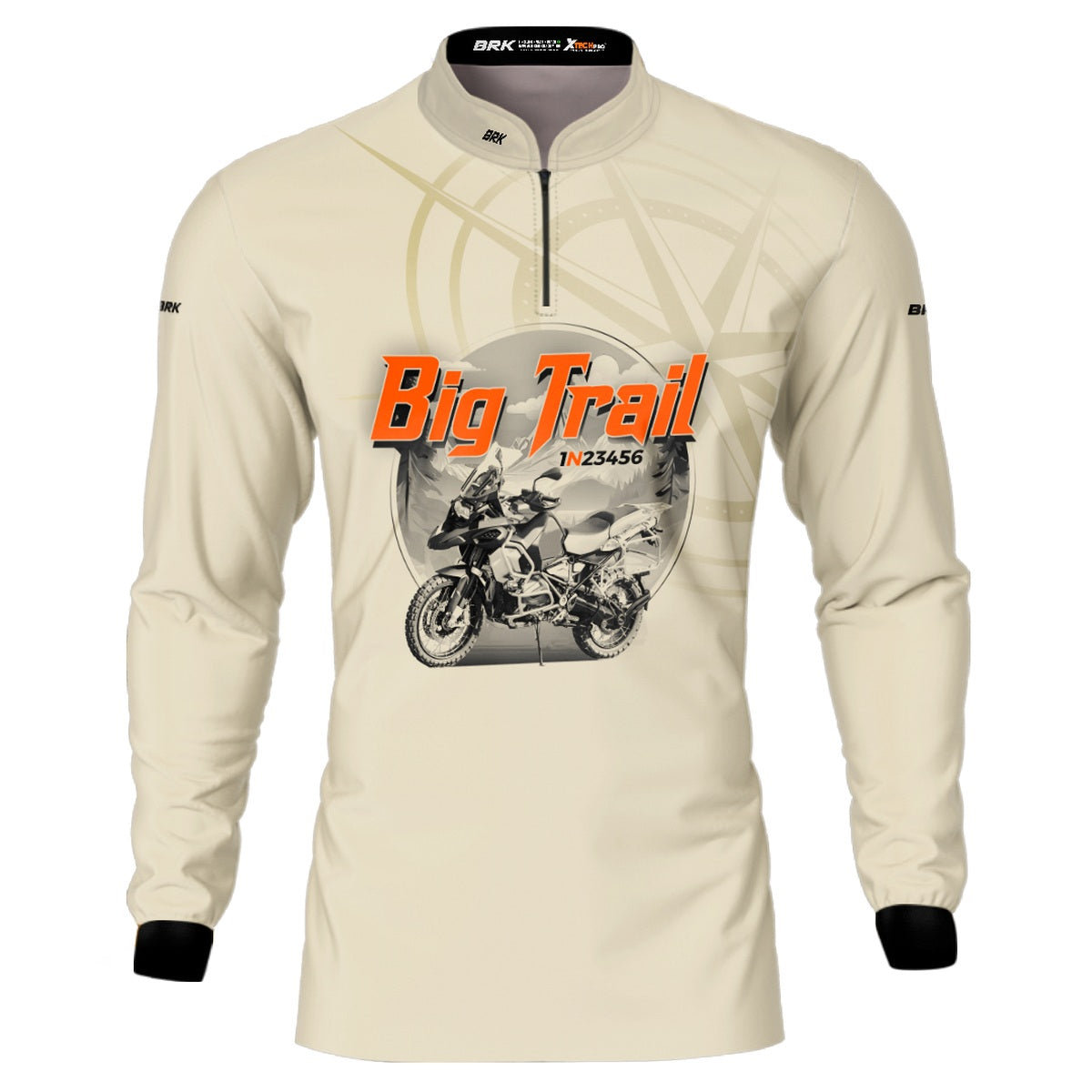 Camisa de Motociclismo Brk Big Trail Simples com Proteção Solar UV50+