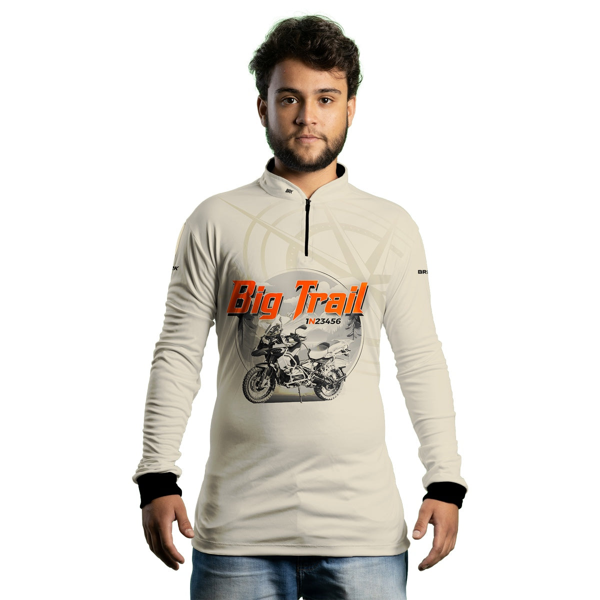 Camisa de Motociclismo Brk Big Trail Simples com Proteção Solar UV50+