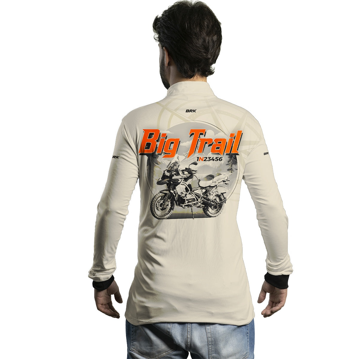 Camisa de Motociclismo Brk Big Trail Simples com Proteção Solar UV50+
