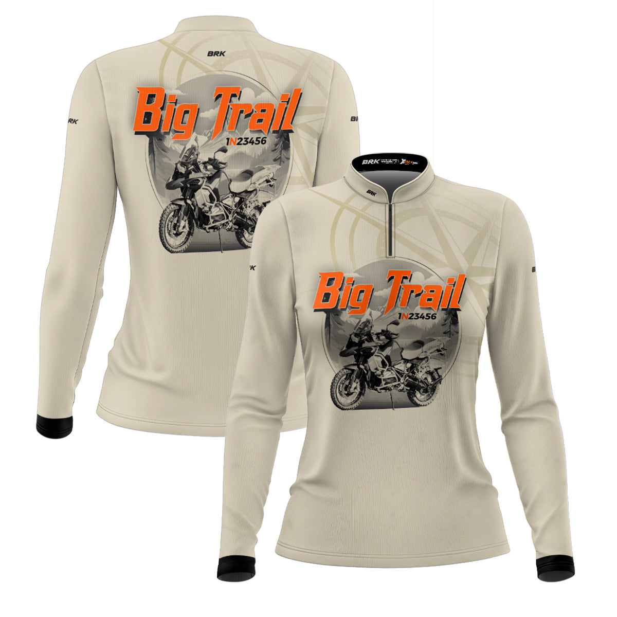 Camisa de Motociclismo Feminina Brk Big Trail Simples com Proteção Solar UV50+