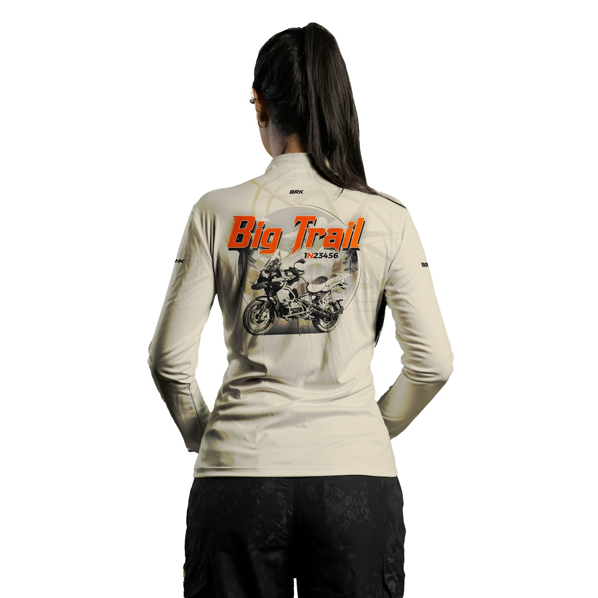 Camisa de Motociclismo Feminina Brk Big Trail Simples com Proteção Solar UV50+