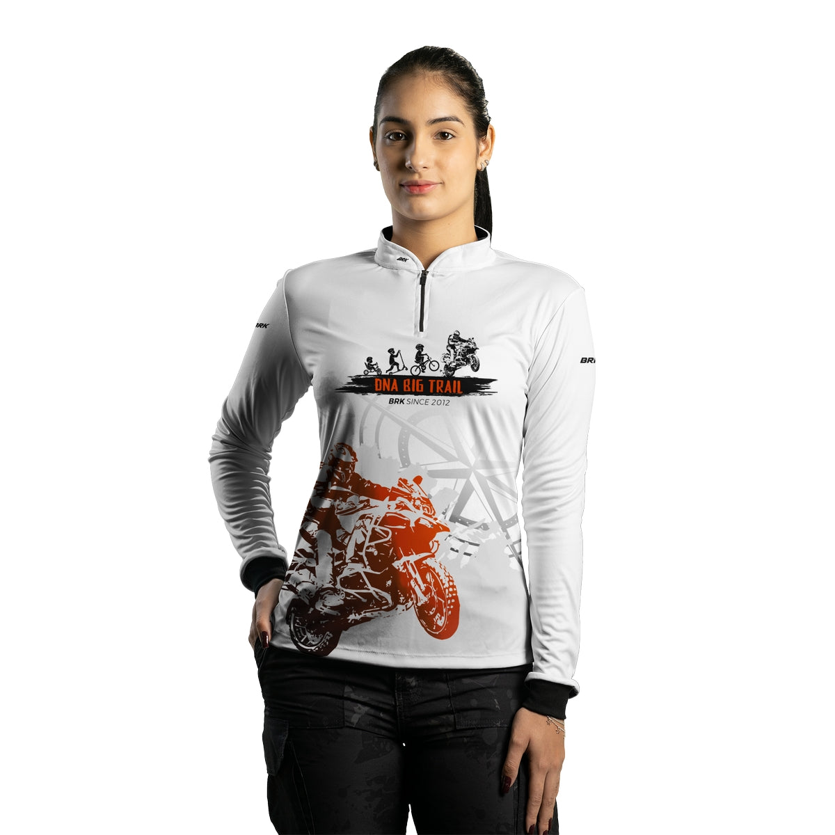 Camisa de Motociclismo Feminina Brk Evolução Big Trail com Proteção Solar UV50+