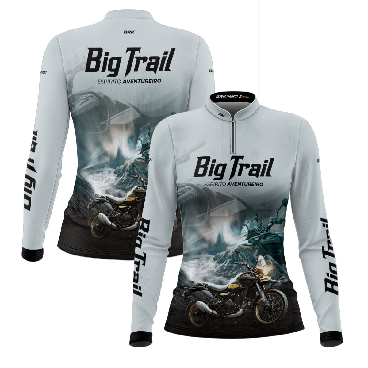 Camisa de Motociclismo Feminina Brk Big Trail Iron 883 com Proteção Solar UV50+