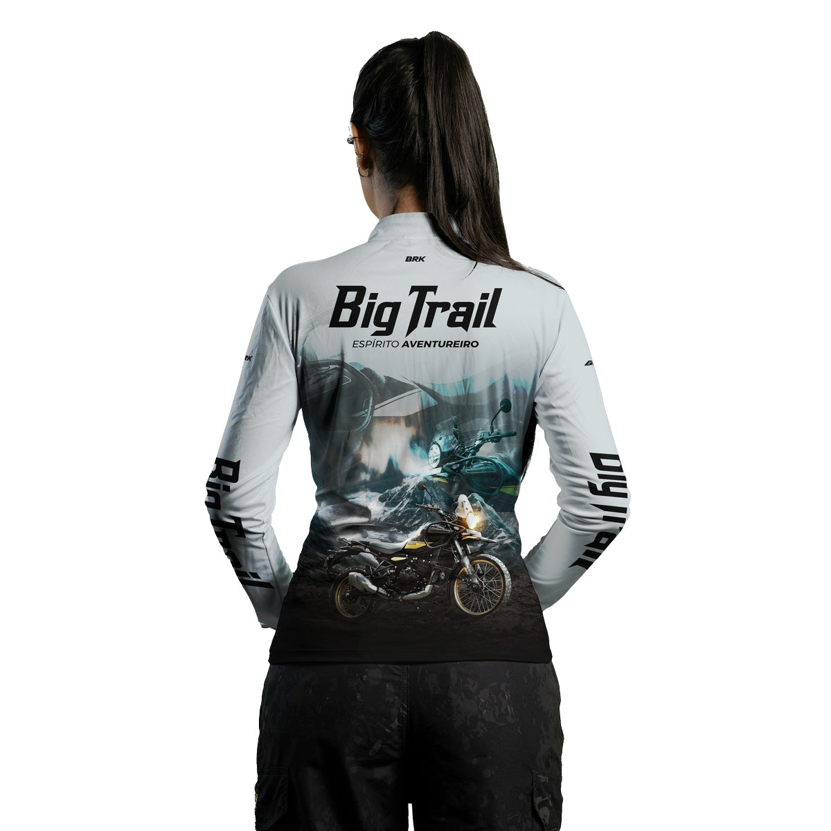 Camisa de Motociclismo Feminina Brk Big Trail Iron 883 com Proteção Solar UV50+