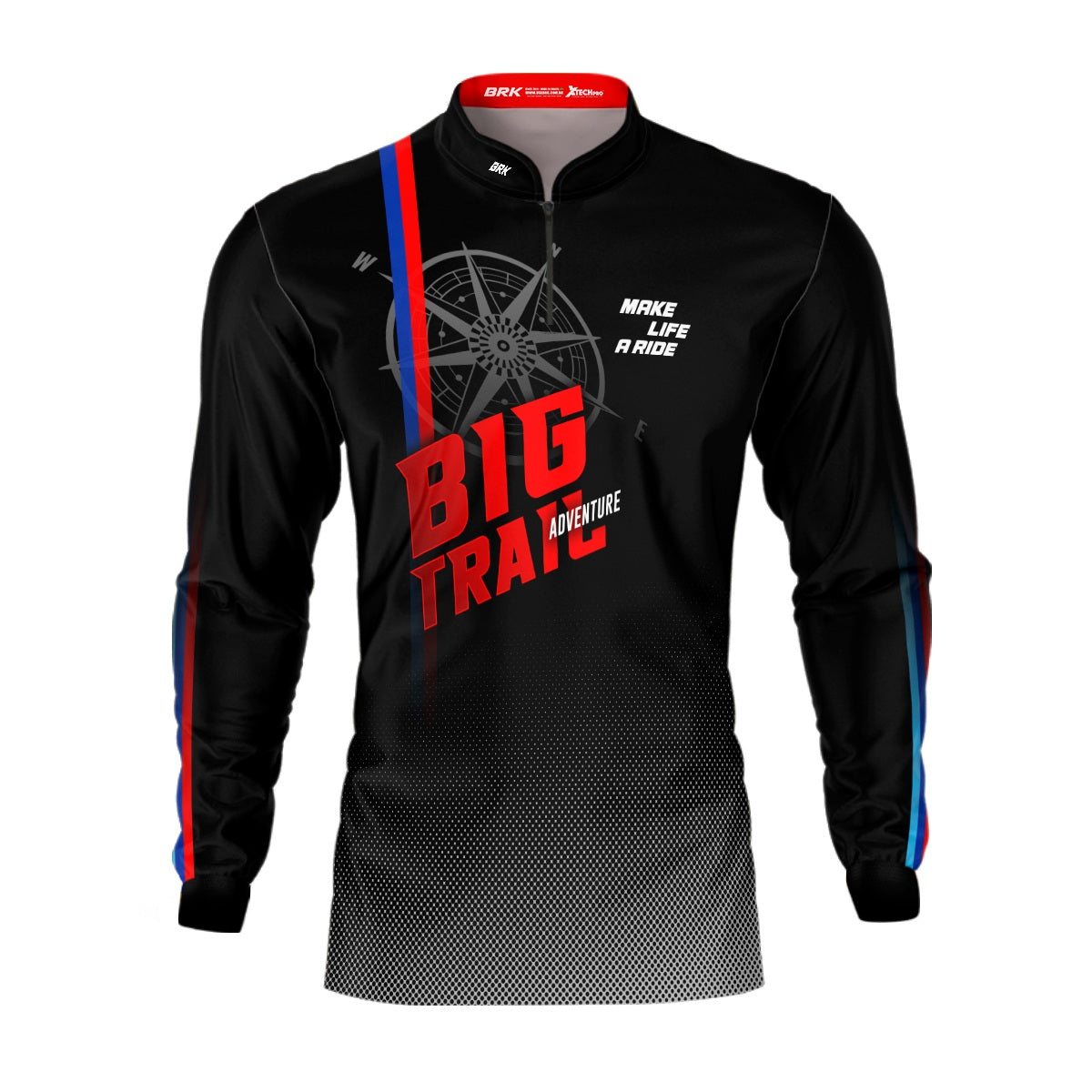Camisa de Motociclismo Brk Big Trail Adventure Preta com Proteção Solar UV50+