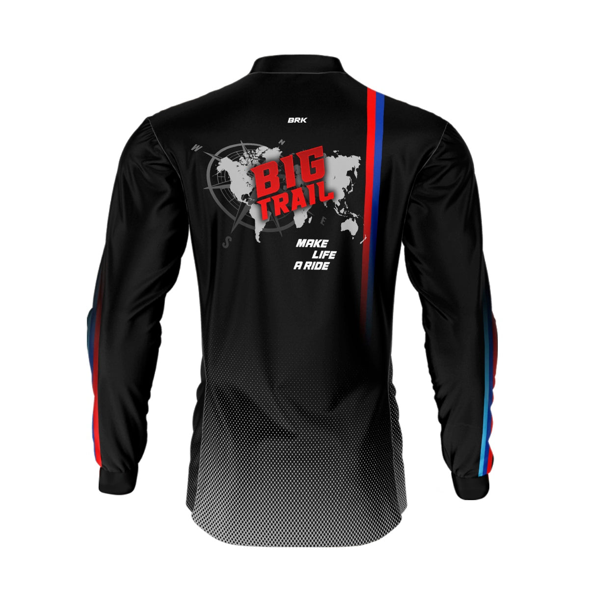 Camisa de Motociclismo Brk Big Trail Adventure Preta com Proteção Solar UV50+