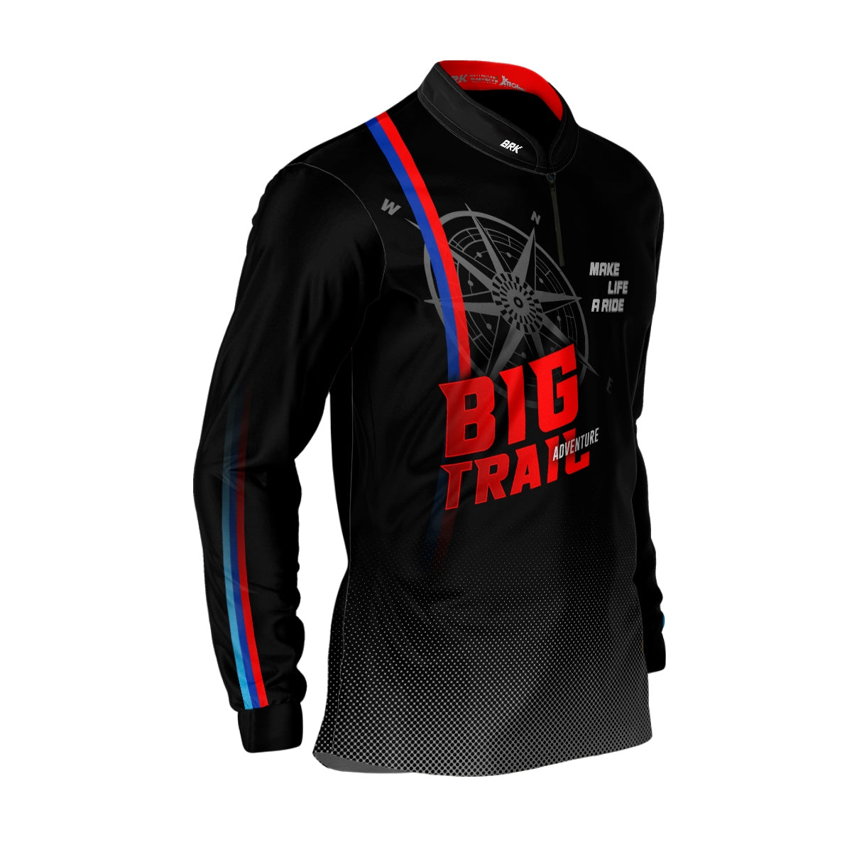 Camisa de Motociclismo Brk Big Trail Adventure Preta com Proteção Solar UV50+