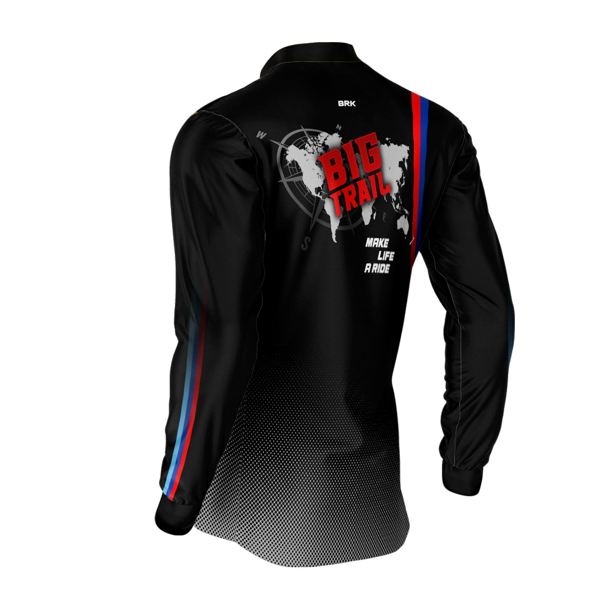 Camisa de Motociclismo Brk Big Trail Adventure Preta com Proteção Solar UV50+