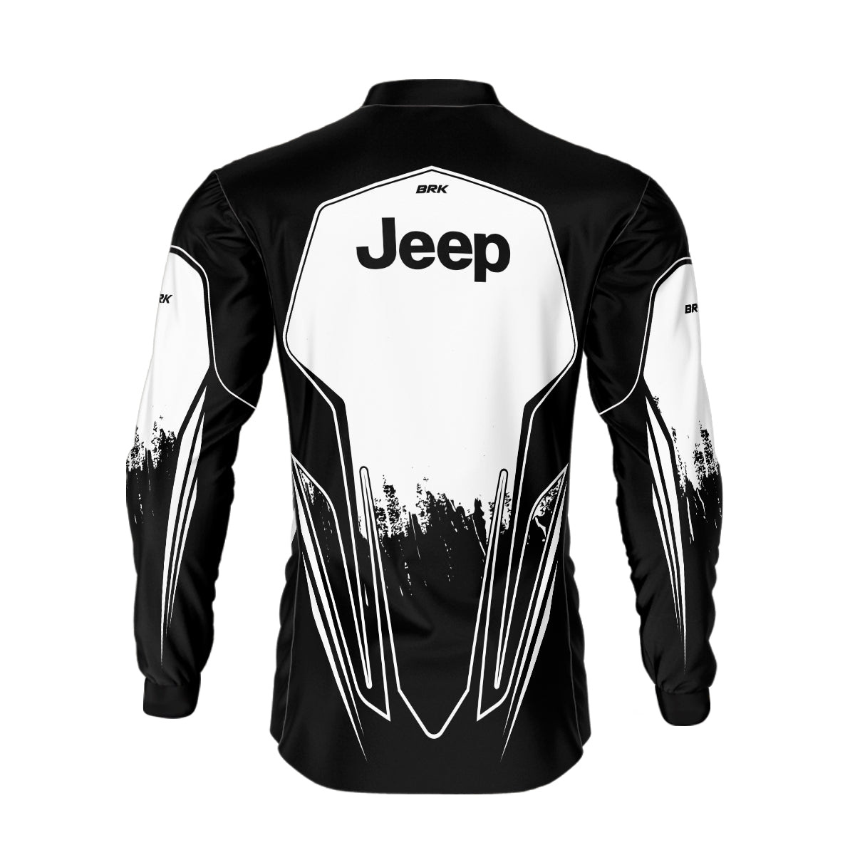Camisa Brk Jeep Branco com Preto com Proteção Solar UV50+