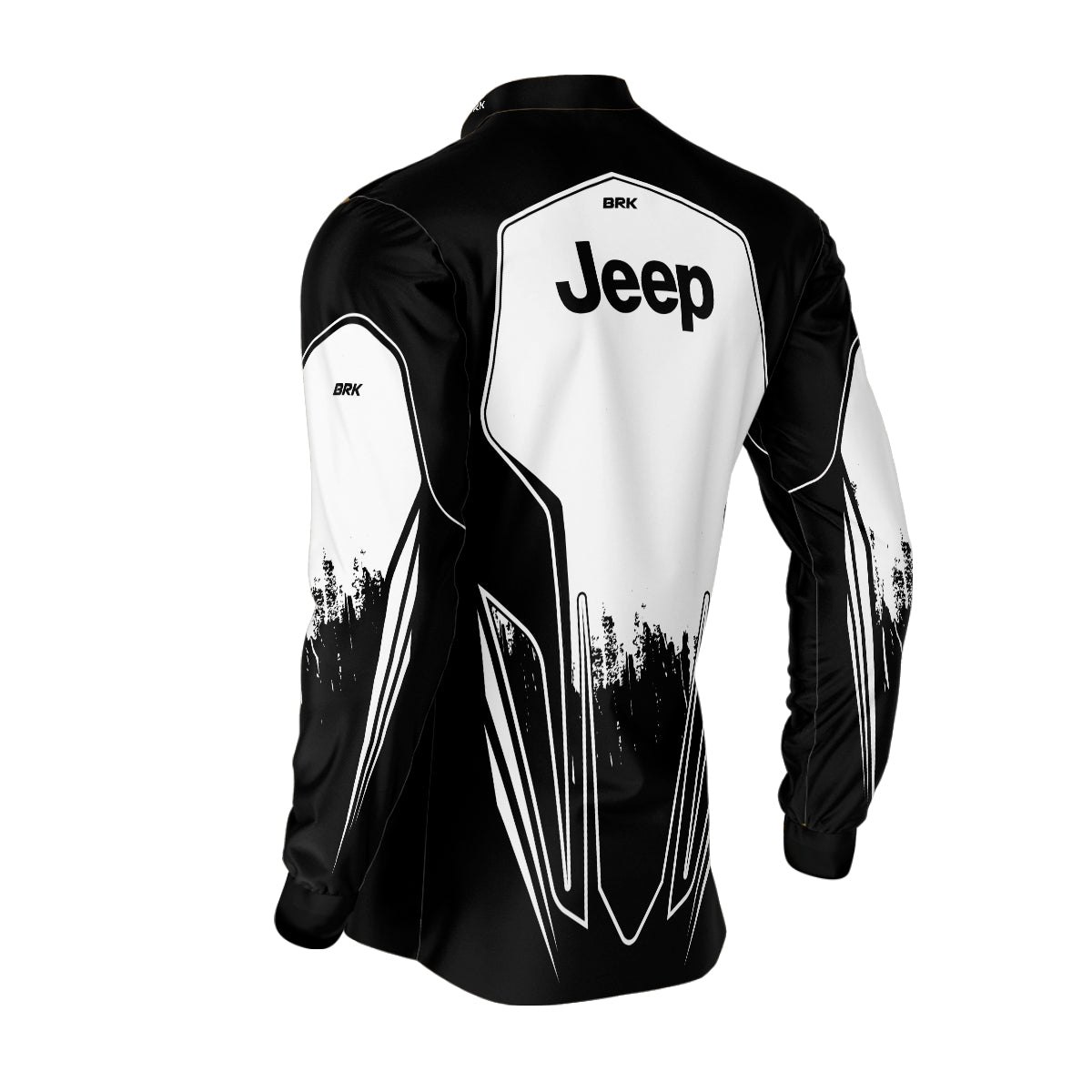 Camisa Brk Jeep Branco com Preto com Proteção Solar UV50+