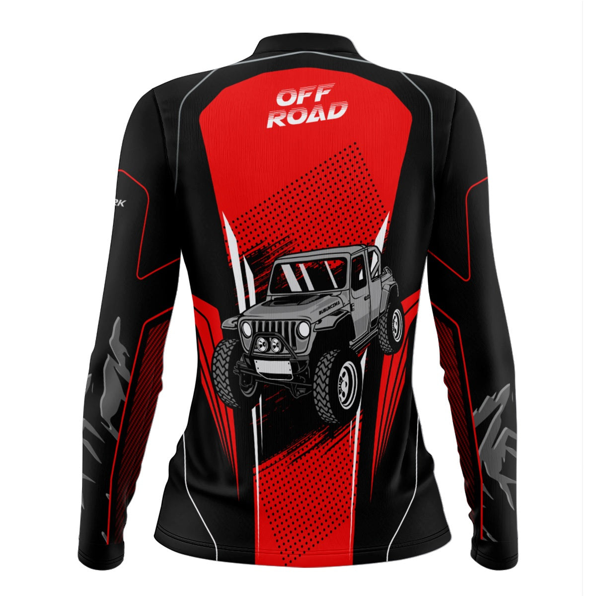 Camisa Feminina Brk Off Road Preto com Vermelho com Proteção Solar UV50+