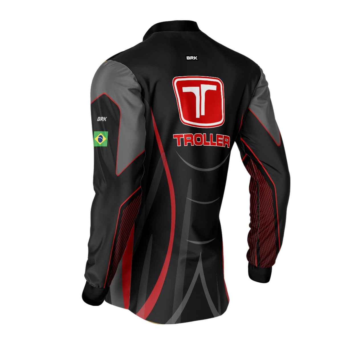 Camisa Brk Troller Vermelho e Cinza com Proteção Solar UV50+