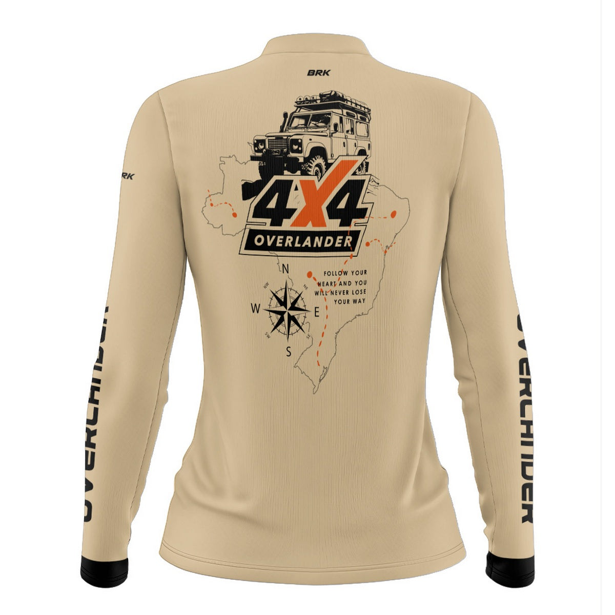 Camisa Feminina Brk 4X4 Overlander Bege com Proteção Solar UV50+