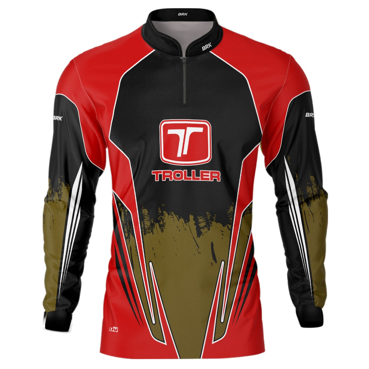 Camisa Brk Off Road Troller Preto com Vermelho com Proteção Solar UV50+