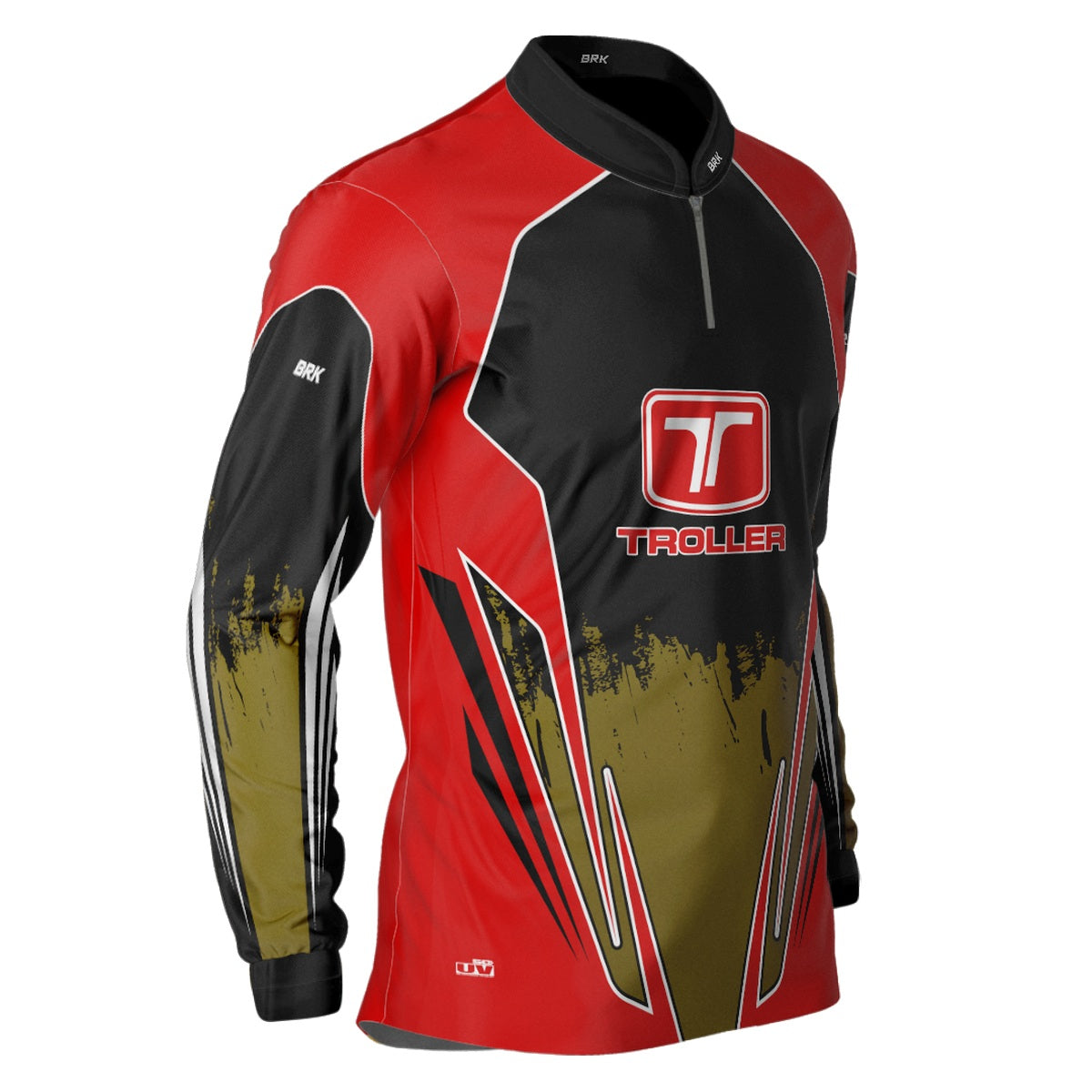 Camisa Brk Off Road Troller Preto com Vermelho com Proteção Solar UV50+