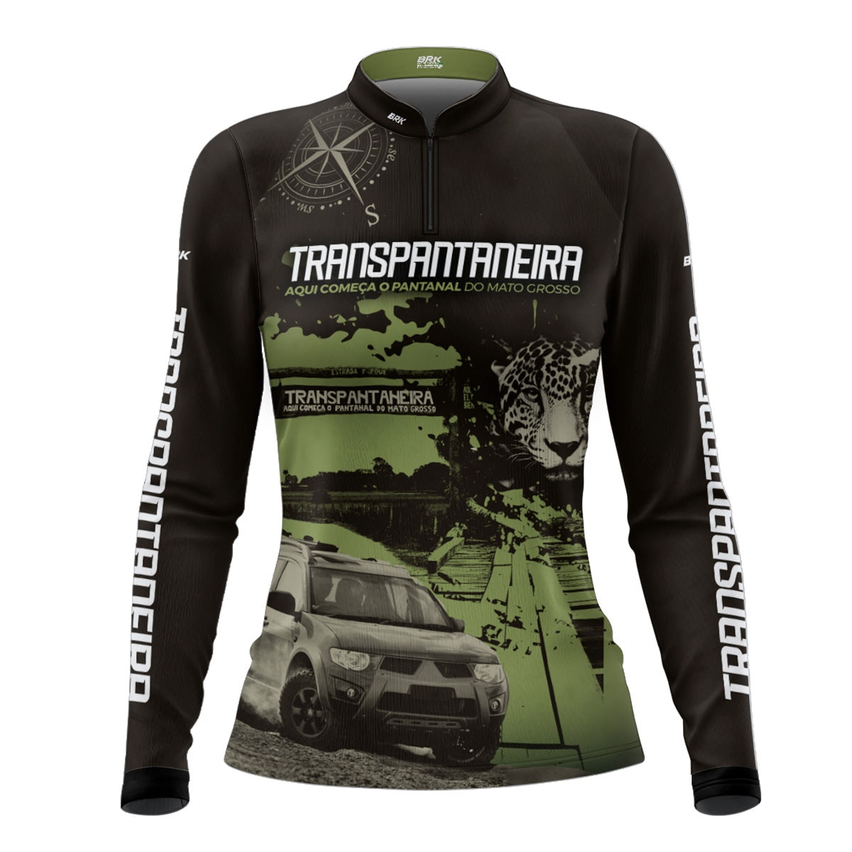 Camisa de Motociclismo Feminina Brk Transpantaneira Mitsubishi com Proteção Solar UV50+