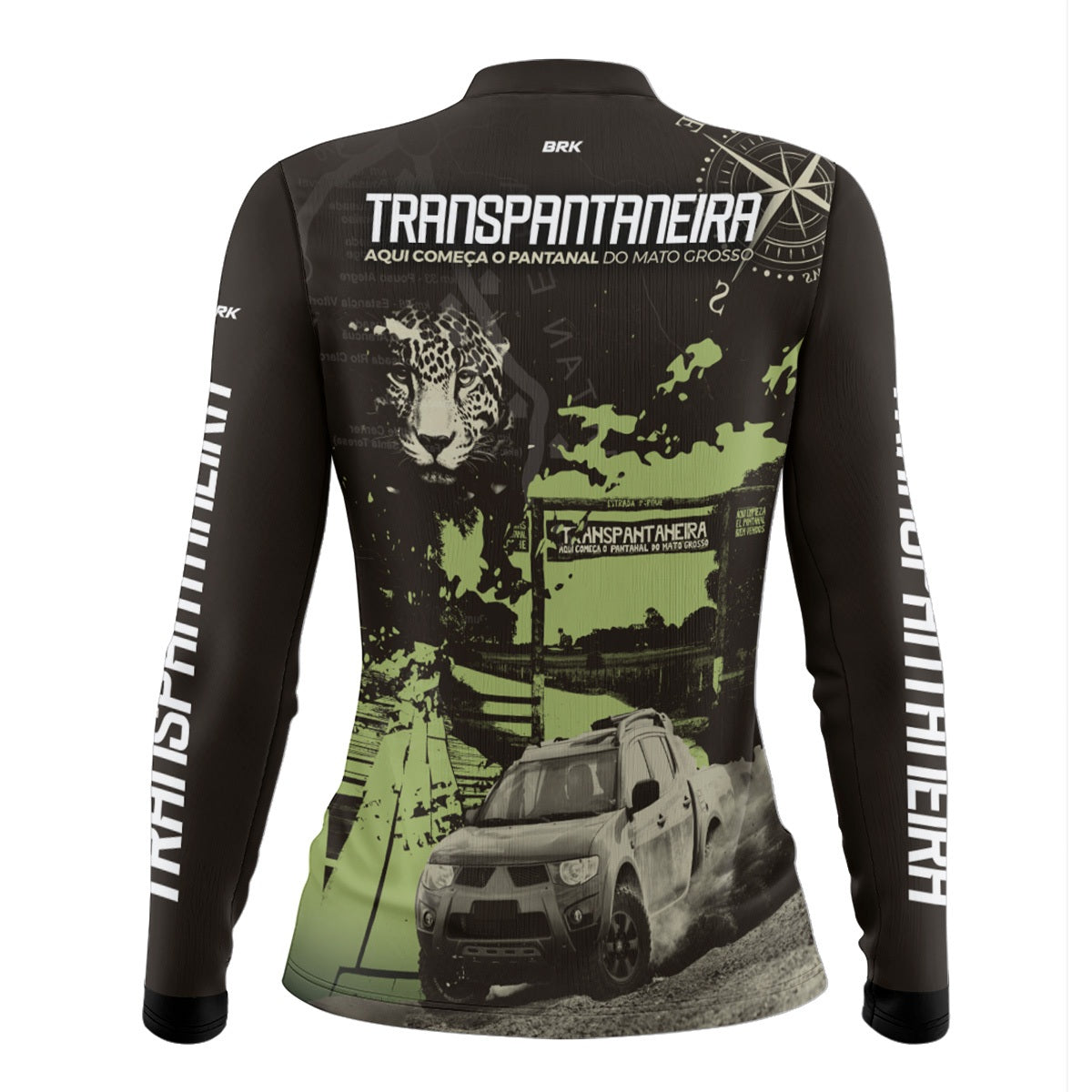 Camisa de Motociclismo Feminina Brk Transpantaneira Mitsubishi com Proteção Solar UV50+
