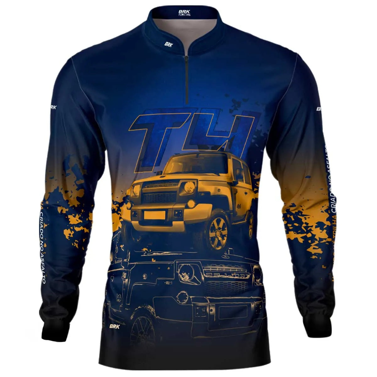 Camisa Brk Troller T4 Azul com Proteção Solar UV50+