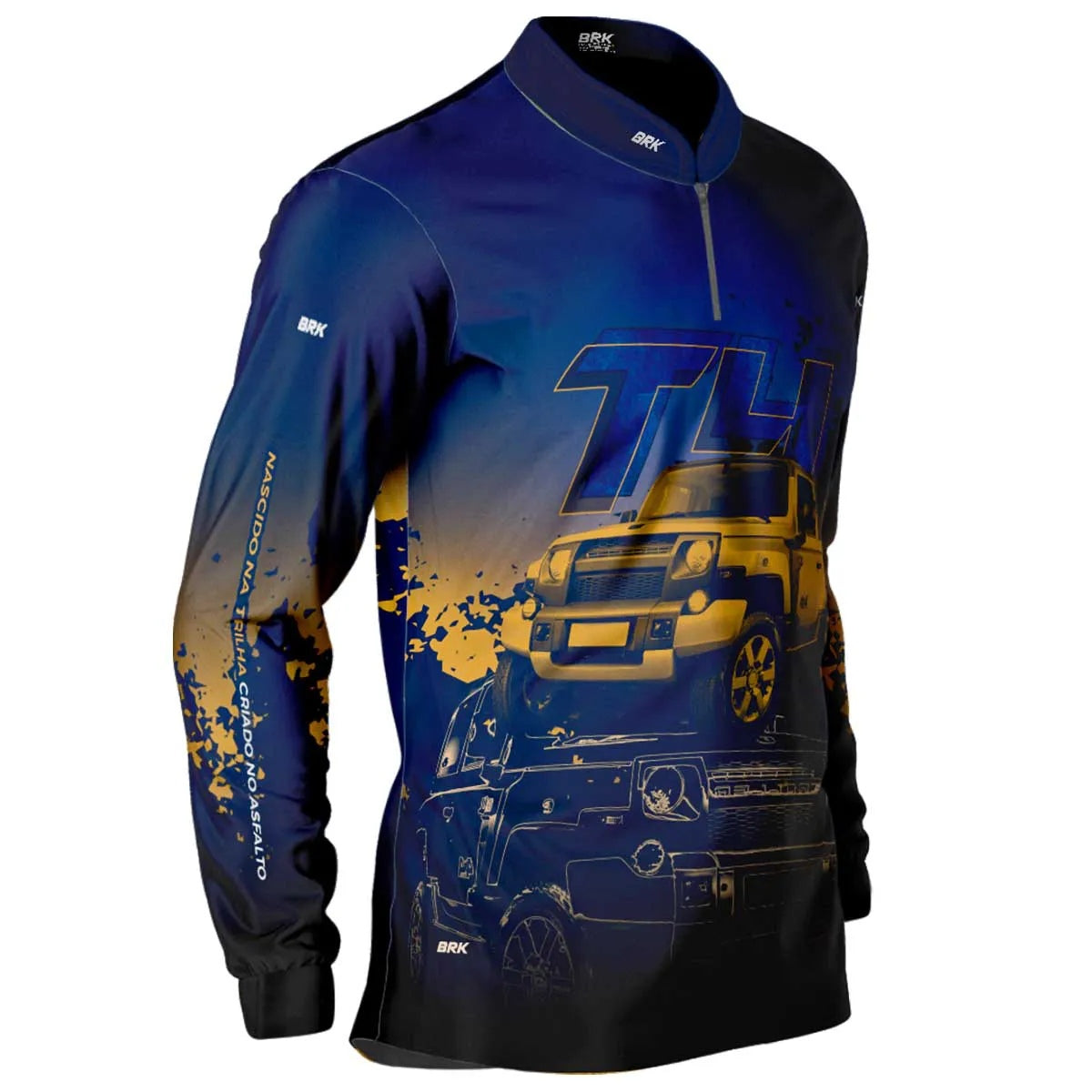Camisa Brk Troller T4 Azul com Proteção Solar UV50+