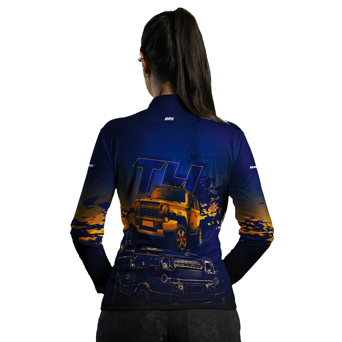 Camisa Feminina Brk Troller T4 Azul com Proteção Solar UV50+