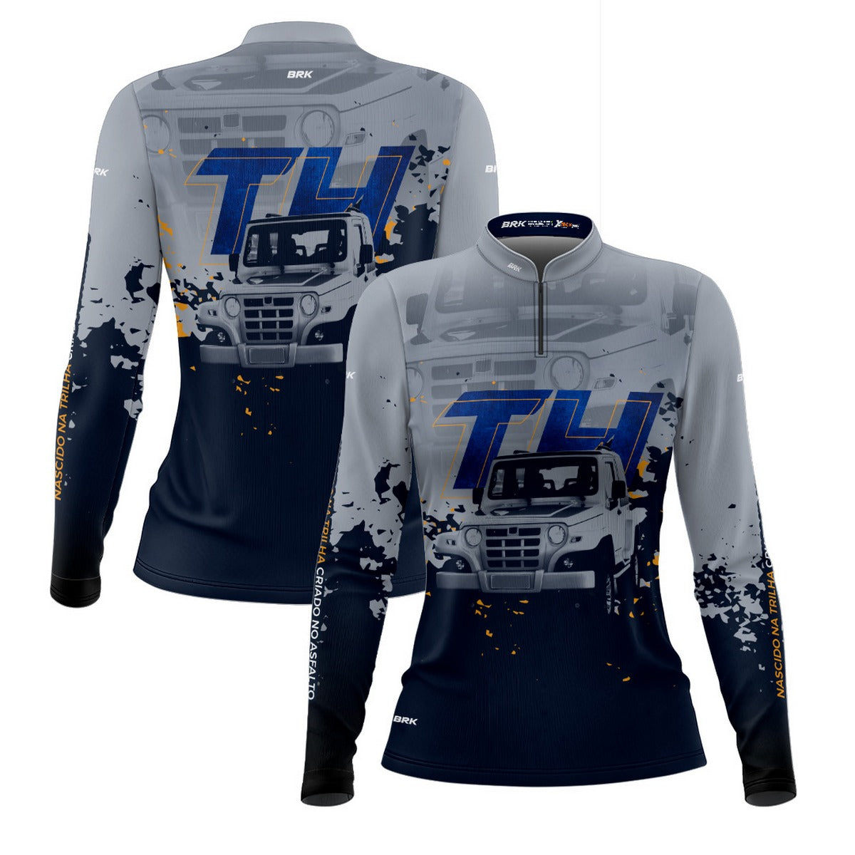 Camisa Feminina Brk Troller T4 Cinza com Proteção Solar UV50+