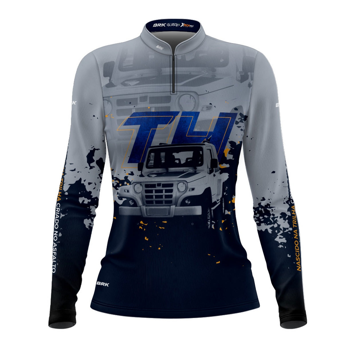 Camisa Feminina Brk Troller T4 Cinza com Proteção Solar UV50+